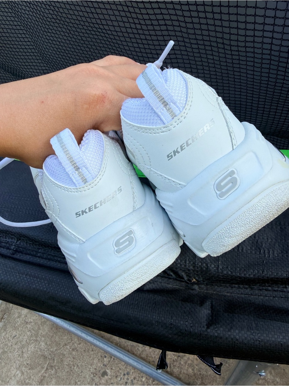Skechers White D'Lites Women's Lace-Up Sneakers - Picture 8 of 8